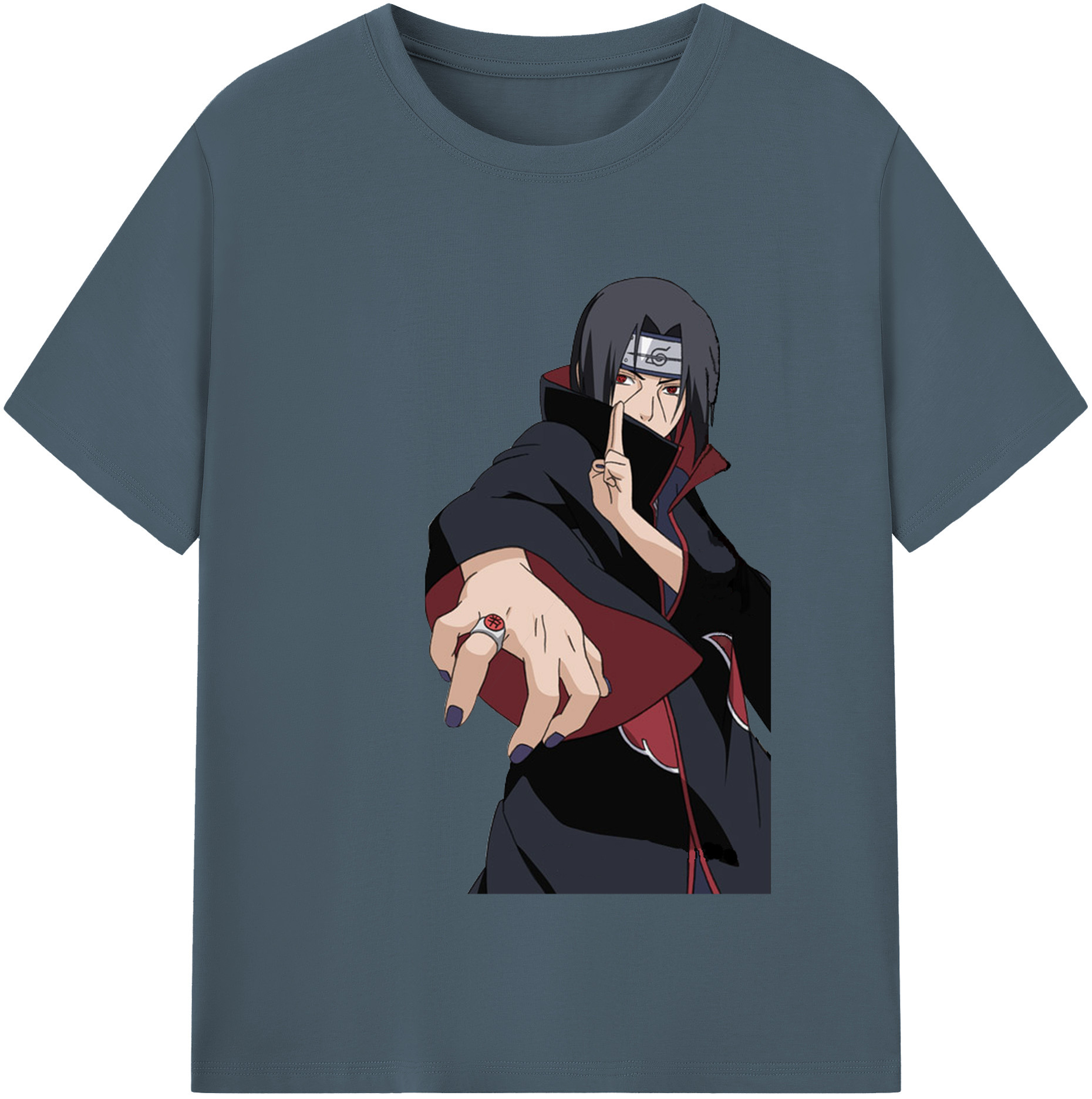 （画像用） NARUTO -ナルト- うちは イタチ Uchiha Itachi 綿100％半袖Tシャツ（フロントプリント）